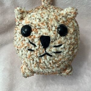 Crochet Chunky Loaf Cat - Orange, Brown, Cream
